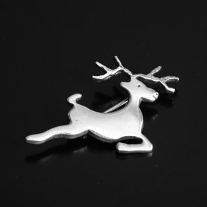 Vtg .925 Silver Prancing Reindeer Pin Brooch